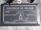 Headstone of LAC George Malcolm BLAIR 424965. Greenpark RSA Cemetery, Dunedin City Council, Block 5S20. Image kindly provided by Allan Steel CC-BY 4.0.