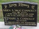 Headstone of Spr Aiden Aloysius CONNOLLY 27673. Greenpark General Cemetery, Dunedin City Council, Block 112. Image kindly provided by Allan Steel CC-BY 4.0.