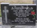 Headstone of Pte Ivan John PRATT 63057. Greenpark General Cemetery, Dunedin City Council, Block 21, Plot 49. Image kindly provided by Allan Steel CC-BY 4.0.