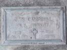 Headstone of Pte James Stewart CAMPBELL 10743. Port Chalmers RSA Cemetery, Dunedin City Council, Block 1A5. Image kindly provided by Allan Steel CC-BY 4.0.