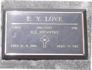 Headstone of Pte Eric Yeoman LOVE 616638. Port Chalmers RSA Cemetery, Dunedin City Council, Block SFP, Plot 6. Image kindly provided by Allan Steel CC-BY 4.0.