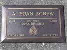 Headstone of L/Sgt Arthur Euan AGNEW 47304. Port Chalmers RSA Cemetery, Dunedin City Council, Block SFP, Plot 17. Image kindly provided by Allan Steel CC-BY 4.0.