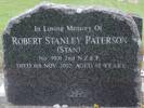 Headstone of Pte Robert Stanley PATERSON 9831. West Taieri Cemetery, Dunedin City Council, Block 48, Plot 13. Image kindly provided by Allan Steel CC-BY 4.0.