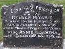 Headstone of Pte George Ritchie HENDRY 10/3595. East Taieri Cemetery, Dunedin City Council, Block DA, Plot 17. Image kindly provided by Allan Steel CC-BY 4.0.