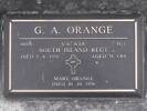 Headstone of Sgt George Alfred ORANGE 6013. Green Island Cemetery, Dunedin City Council, Block II65. Image kindly provided by Allan Steel CC-BY 4.0.