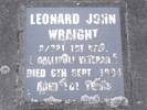 Headstone of Pte Leonard John WRAIGHT 8/721. Green Island Cemetery, Dunedin City Council, Block III159. Image kindly provided by Allan Steel CC-BY 4.0.