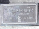 Headstone of Gnr John Thomas LIVINGSTONE 12804. Andersons Bay RSA Cemetery, Dunedin City Council, Block 10A30. Image kindly provided by Allan Steel CC-BY 4.0.