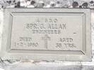 Headstone of Spr Allan George ALLAN 4/530. Andersons Bay General Cemetery, Dunedin City Council, Block 170137. Image kindly provided by Allan Steel CC-BY 4.0.