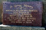 Headstone of Ld Rad Me William Dove BENFELL 4051. Andersons Bay General Cemetery, Dunedin City Council, Block 17240. Image kindly provided by Allan Steel CC-BY 4.0.