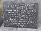 Headstone of Pte James John DILLON 36574. Andersons Bay General Cemetery, Dunedin City Council, Block 19353. Image kindly provided by Allan Steel CC-BY 4.0.