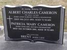 Headstone of Pte Albert Charles CAMERON 289312. Andersons Bay General Cemetery, Dunedin City Council, Block 19852. Image kindly provided by Allan Steel CC-BY 4.0.