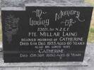 Headstone of Pte Millar LAING 23571. Andersons Bay General Cemetery, Dunedin City Council, Block 21010. Image kindly provided by Allan Steel CC-BY 4.0.