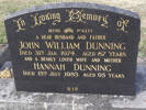 Headstone of Tpr John William James DUNNING 16750. Andersons Bay General Cemetery, Dunedin City Council, Block 25430. Image kindly provided by Allan Steel CC-BY 4.0.