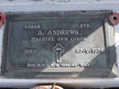 Headstone of Pte Adrian ANDREWS 65248. Andersons Bay General Cemetery, Dunedin City Council, Block 268, Plot 45. Image kindly provided by Allan Steel CC-BY 4.0.
