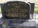 Headstone of Spr John Wilson DUNCAN 60243. Andersons Bay General Cemetery, Dunedin City Council, Block 269A, Plot 17. Image kindly provided by Allan Steel CC-BY 4.0.