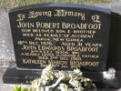 Headstone of L/Cpl John Edwards BROADFOOT 19506. Andersons Bay General Cemetery, Dunedin City Council, Block 269B82. Image kindly provided by Allan Steel CC-BY 4.0.