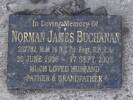 Headstone of x Norman James BUCHANAN 207782. Andersons Bay General Cemetery, Dunedin City Council, Block J1117. Image kindly provided by Allan Steel CC-BY 4.0.
