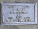 Headstone of L/Cpl Norman James HAY 35790. Andersons Bay RSA Cemetery, Dunedin City Council, Block 11A63. Image kindly provided by Allan Steel CC-BY 4.0.
