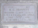 Headstone of Sgt Harold Charles BROWETT 27171. Andersons Bay RSA Cemetery, Dunedin City Council, Block 12A26. Image kindly provided by Allan Steel CC-BY 4.0.