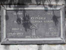 Headstone of Sgt Vernon Stanley CONDER 11798. Andersons Bay RSA Cemetery, Dunedin City Council, Block 17A5. Image kindly provided by Allan Steel CC-BY 4.0.