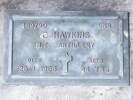 Headstone of Gnr Edwin  Hawkins 449790. Port Chalmers RSA Cemetery, Dunedin City Council Block 1, Plot 21. Image kindly provided by Allan Steel CC-BY 4.0.