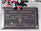Headstone of Spr Colin James Adamson 436921. Greenpark RSA Cemetery, Dunedin City Council Block 3S, Plot 38. Image kindly provided by Allan Steel CC-BY 4.0.