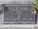 Headstone of AB James Alexander Warren Mains 8768. Port Chalmers General Cemetery, Dunedin City Council Block HS , Plot 78. Image kindly provided by Allan Steel CC-BY 4.0.