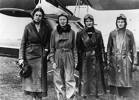  Jul 1934?. [June Winstone, Trevor Hunter, June Summerell and Eva Parkinson escorting Jean Batten while on her New Zealand tour], PHO-0192-1.22. Walsh Memorial Library, The Museum of Transport and Technology (MOTAT).