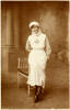Agatha Dobie in Nurse's uniform at Rouen. Auckland Libraries Heritage Collections 1342-Album-244-148-3.