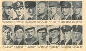 Free Lance Roll of Honour Portraits, from Left to Right. Lieut. A.H. Madden, Pilot Officer, E.T. Cooper; Flying Officer, K. S. Blair; Second Lieutenant G. G. Bailey; Lieutenant I. D. Smith; Temporary Majory B. I. Bassett; Lieutenant G. M. Brandon; Sergeant S. A. Dyer; Sergeant R. J. Grenfell; Able Seaman A. G. Simpson; Able Seaman L. R. Denton; Able Seaman J. G. Scott; Assitant Engine Artificer H. H. Christie; Acting Engine Artificer G. E. Smith. New Zealand Free Lance, August 12, 1942. p. 22. Image kindly provided by Lewis Solomon (January 2021).