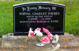 Gravestone of Sergeant Norval Charles Forbes, Royal New Zealand Air Force. Image kindly provided by a member of the public (January 2021).