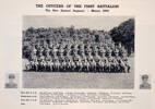THE OFFICERS OF THE FIRST BATTALION. The New Zealand Regiment — Malaya 1962. Back Row L to R: Capt WD Prouse, 2Lt RA Monks, Lt KD Bell, Capt NL Skilton, Lt BD Sinclair, Lt PDR Browne, 2Lt JA Dixon, 2Lt KH Fraser, 2Lt NA Kotua, 2Lt TD Brosnahan, Lt J A Hawkins, Lt MJ Ross, 2Lt MH Devlin, 2Lt WPB Brady.
Middle Row L to R: Capt PJ Rodgers ED, Capt LB Shannon, Capt JM Spiers, Fr PMM Carmody, Capt PJ Burtt, Lt MJ Dudman, Capt WJD Meldrum, 2Lt DA Dawe, Lt LF Partner, Lt JW Litchfield, 2Lt JD Collinson, 2Lt DB Slocombe, Capt MJ Hall, Lt AL Gadsby.
Front Row L. to R: Capt JP Brosnahan, Maj J Brooke, Maj NE McLeod, Maj WG Pike, Maj RH Smith, Maj MR Kennedy, Lt Col LA Pearce, MBE, Capt TB Butson, Maj IB Bennett, Maj R Stanley-Harris, Maj RH Manson, Maj KE Ussher, Capt JRM Barker, Capt TG Martin.
Inset. Lt RV Richards, Ch IV CI W Vercoe.Image kindly provided by Bill Russell, Vice President of the Malayan Veterans Association (December 2020).