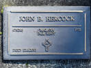 Gravestone of Private John Byrne Hercock, The Avenue Cemetery, Levin. Image courtesy of Horowhenua District Council.