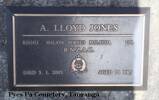 Gravestone of Colonel Allan Lloyd Jones, Pyes Pa Cemetery, Pyes Pa, Tauranga. Image kindly provided by Carol Foster (2021).