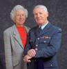 Portrait of the RNZAF Official Artist, Wing Commander Robert Maurice Conly and his wife. Air Force Museum of New Zealand Port Conly RM 3. CC BY-NC 3.0 NZ.
