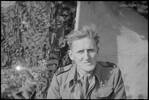 Self portrait of Mr George Frederick Kaye, an official photographer with the NZ Publicity Service, in Italy during World War II, taken on 12 February 1944. Image kindly provided by National Library, DA-05257-F.