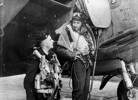 Flight Sergeant RG Payne and JD MacMillan of No. 487 Squadron, about to climb into the cockpit of a Mosquito. Unknown location. Image kindly provided by Air Force Museum of New Zealand, PR9059, CC BY-3.0