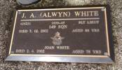 Gravestone of Flight Lieutenant James Alwyn White, New Mount Wesley RSA Cemetery, Dargaville, Northland, New Zealand. Image kindly provided by John Forrest (May 2021).