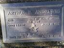 Gravestone of Flying Arthur Edmund Andrewes, Rawene Cemetery, Rawene, Hokianga, Northland. Image kindly supplied by Gavin Gault (August 2001).