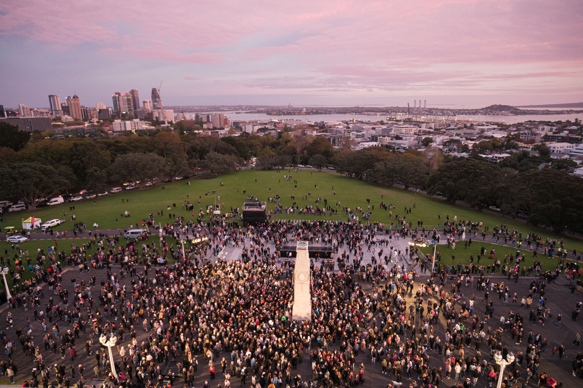 Court of Honour and Cenotaph, Anzac Day 2024, Auckland War Memorial Museum, Tāmaki Paenga Hira.