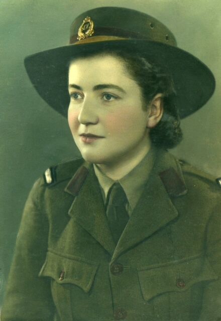 Muriel Borthwick with hat