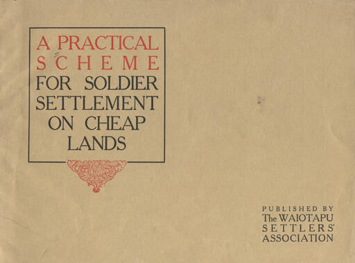 A practical scheme for soldier settlement on cheap lands
