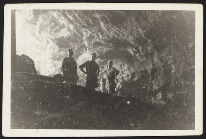 Medical staff in a cave at Canea (Chania), Crete, during World War II. The Crete News team sheltered in Chania’s caves as they finished their final issue of the newspaper.