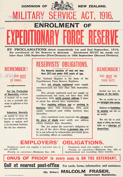 Signing up the shirkers: Conscription in the First World War