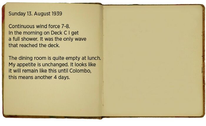 Egon's diary August 13 1939