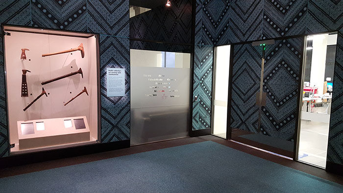 Cook Islands Co-curated display outside PCAP