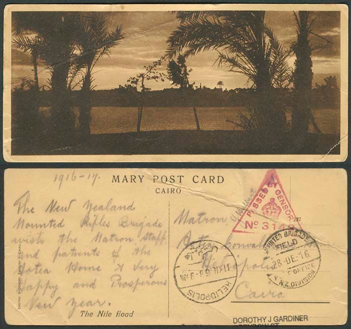 Seasons greetings postcard Nile