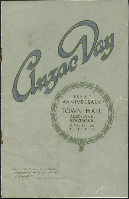 The first Anzac Day