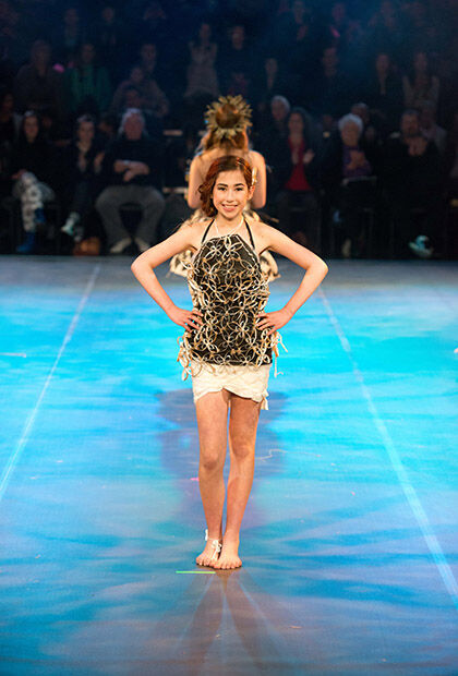 Dress made of waste