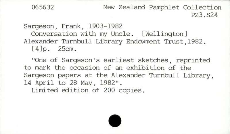 Conversation with my uncle - Collections Online - Auckland War